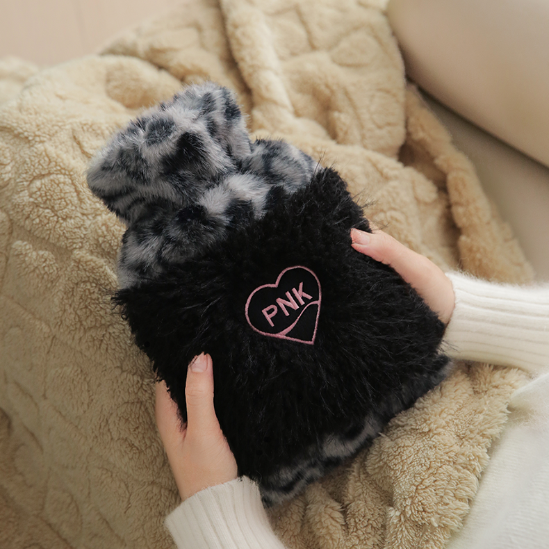 Leopard Water Filled Hot Water Bottle - Pink 33.81 OZ