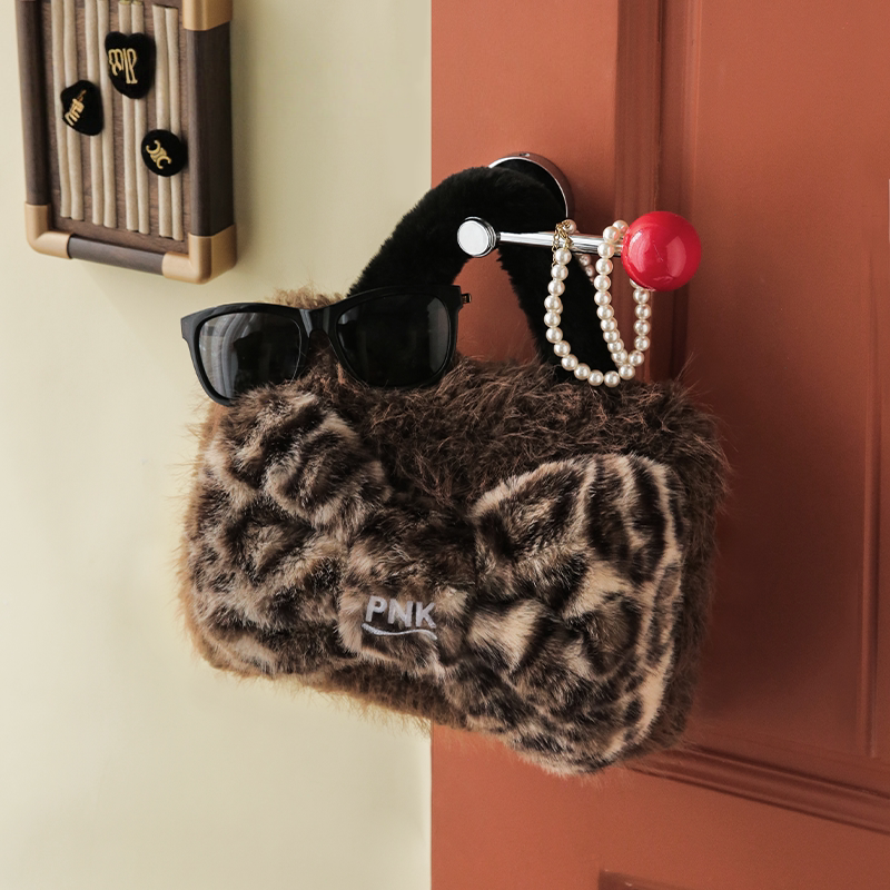Leopard Bow Hot Water Bottle - Brown